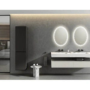 Mosmile Wall Oval Anti-fog Bathroom Mirror with LED Light